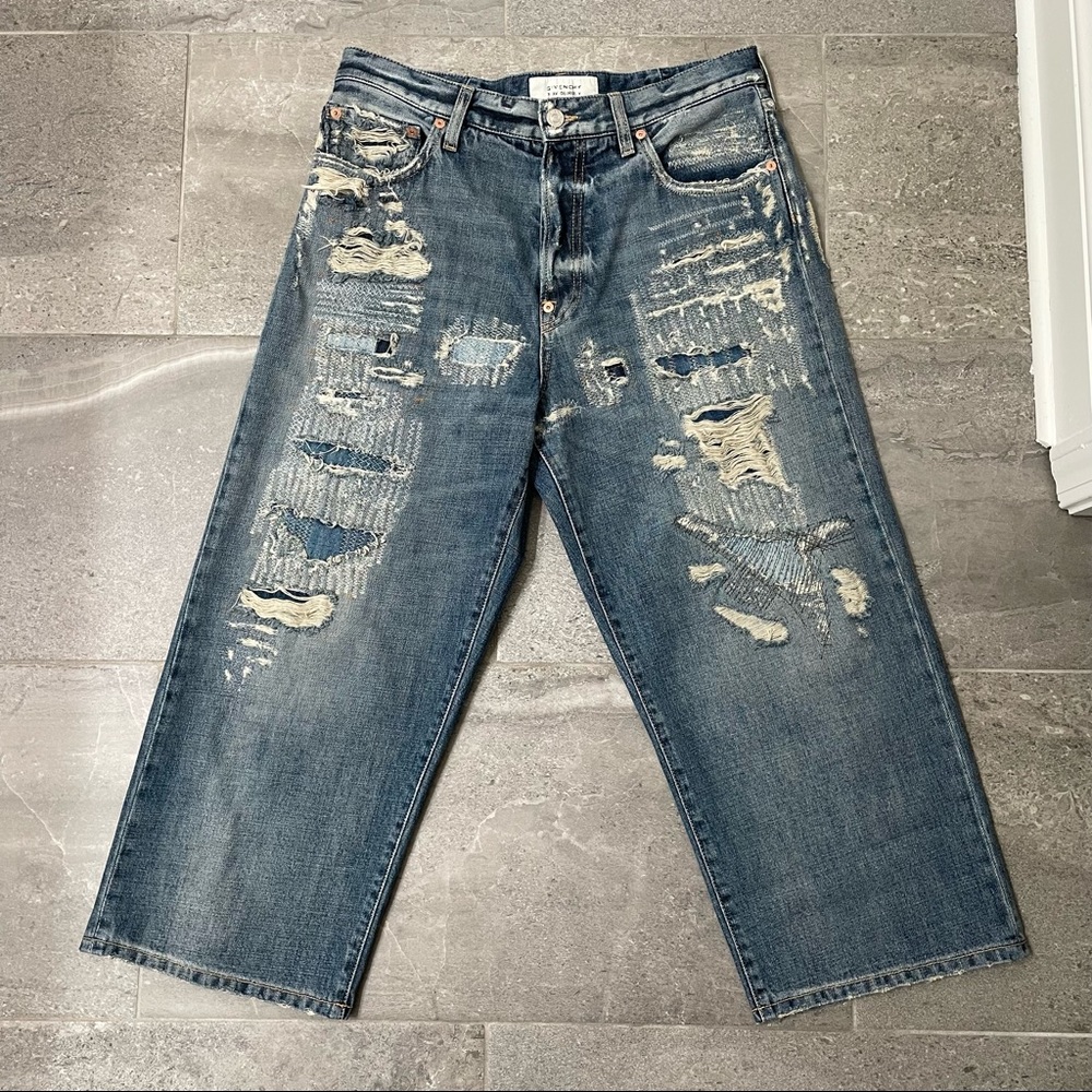 NEW Givenchy Cropped Distressed Jeans, Size 30 - Picture 5 of 9